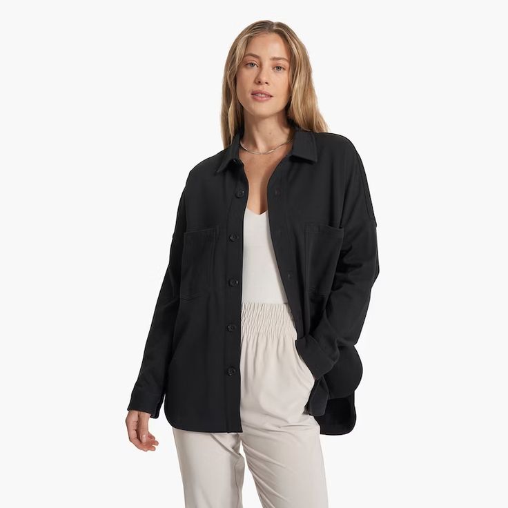 Mackenzie Shirt Jacket | Washed Black Shirt Jacket | Vuori