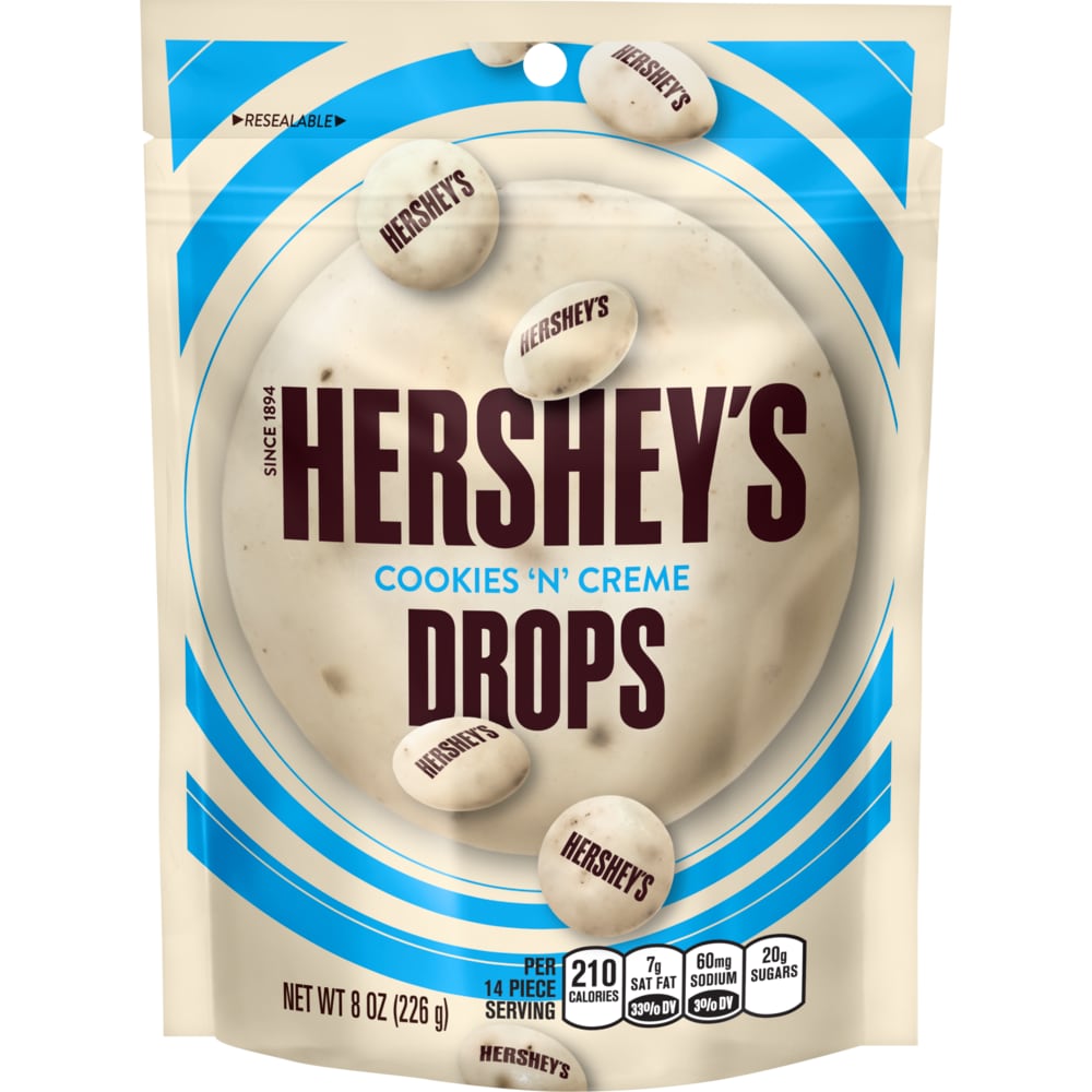 Cookies n' Creme Drops 8-Ounce Pouches | HERSHEY'S