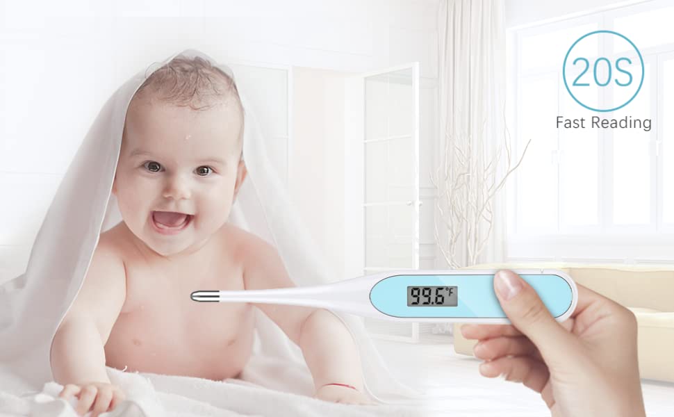 Amazon.com: Thermometer for Adults, Medical Oral Underarm Rectal Temperature Thermometer for Fever Memory Recall °C/°F Switchable Fast Accurate Reading, Digital Thermometer for Babies Kids and Adults(1 Pack): Industrial & Scientific