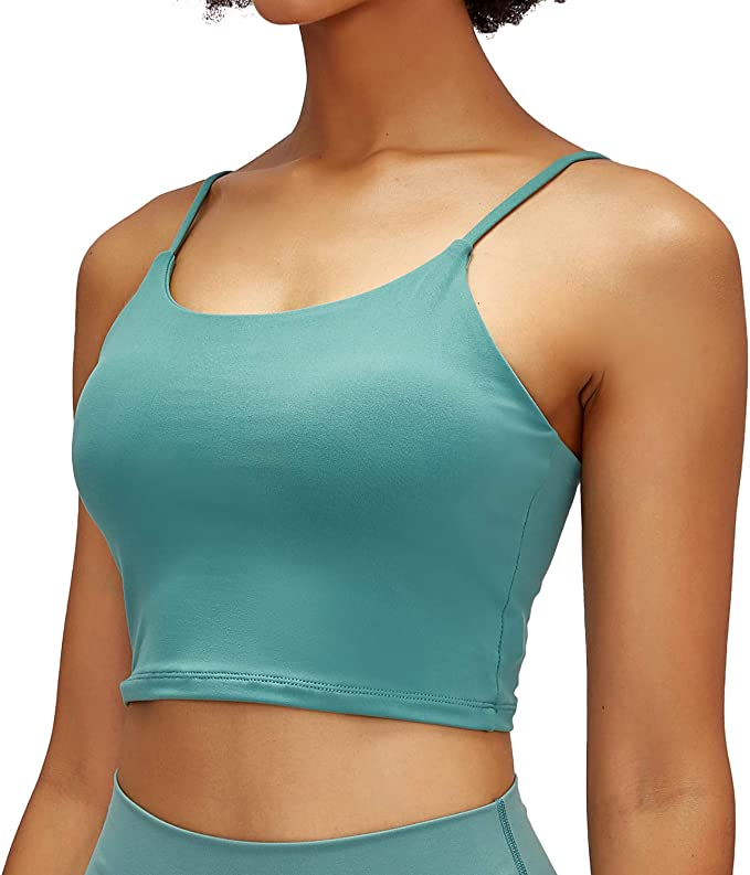 Lemedy Women Padded Sports Bra Fitness Workout Running Shirts ...