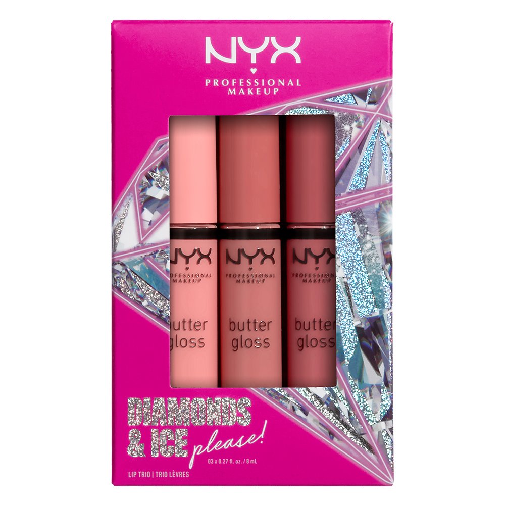 DIAMONDS & ICE, PLEASE BUTTER GLOSS LIP TRIO | NYX PROFESSIONAL MAKEUP