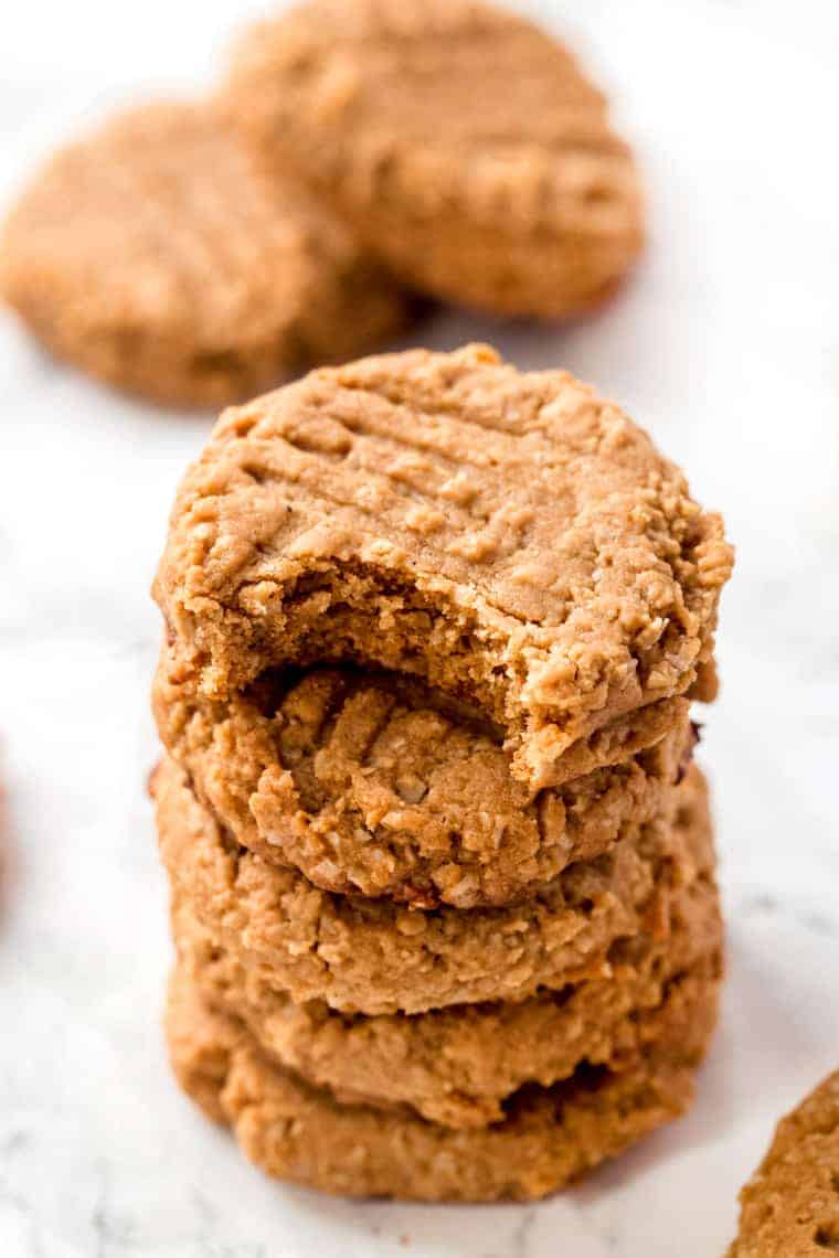 5-Ingredient Peanut Butter Honey Cookies - Simply Quinoa