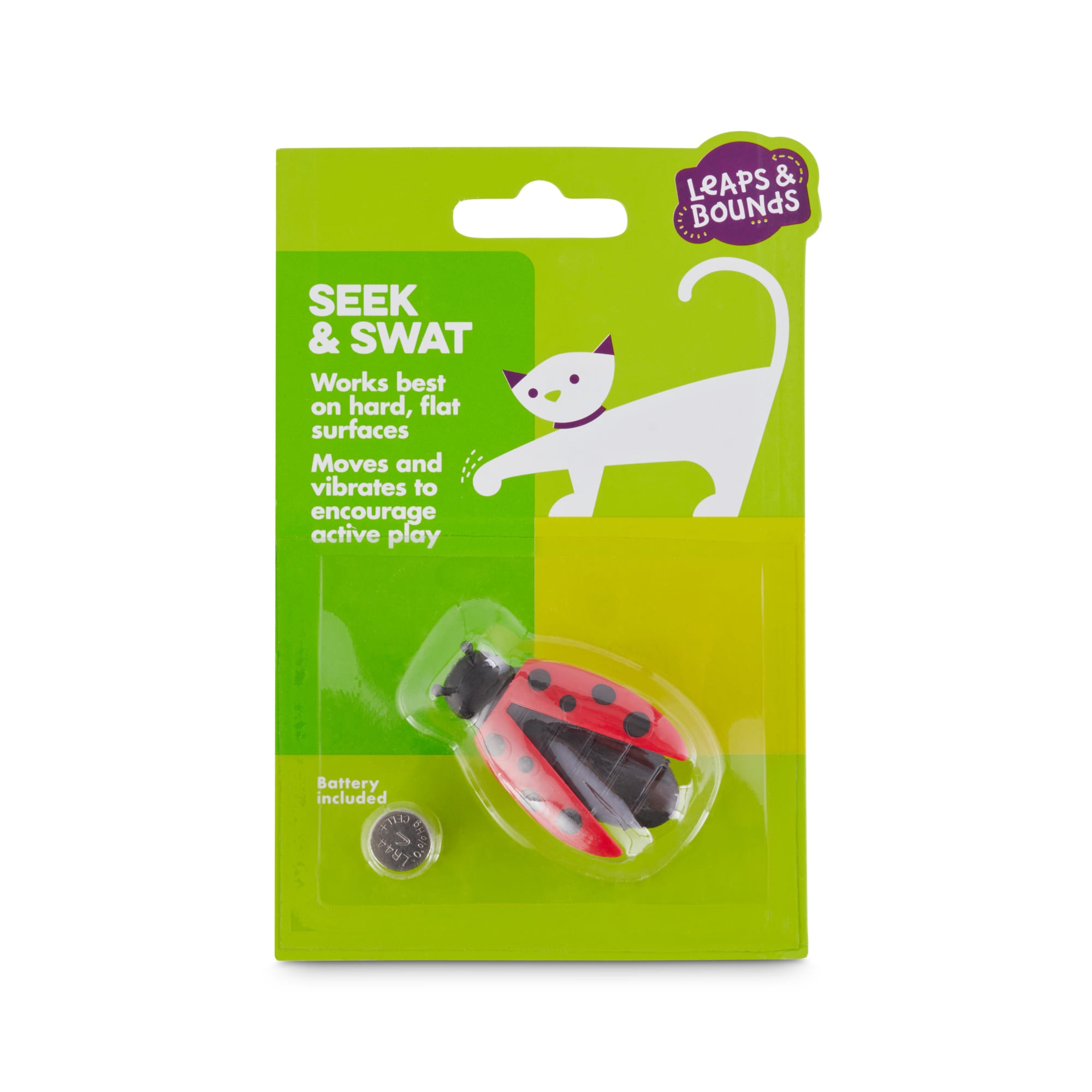 Leaps & Bounds Seek & Swat Electronic Lady Bug Cat Toy | Petco