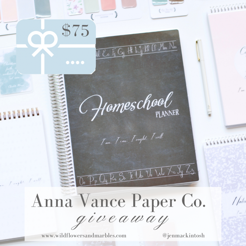 Anna Vance Paper Co: Planning and Journaling Tools for Homeschooler