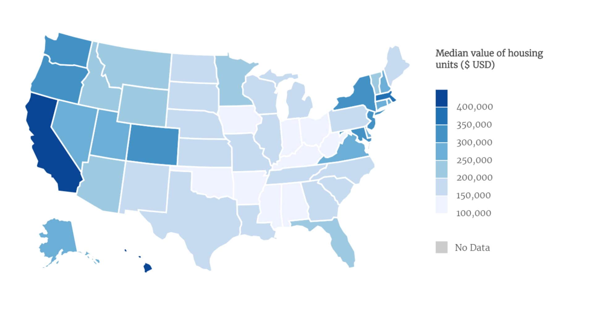This map shows how much it costs to own a home in every US state