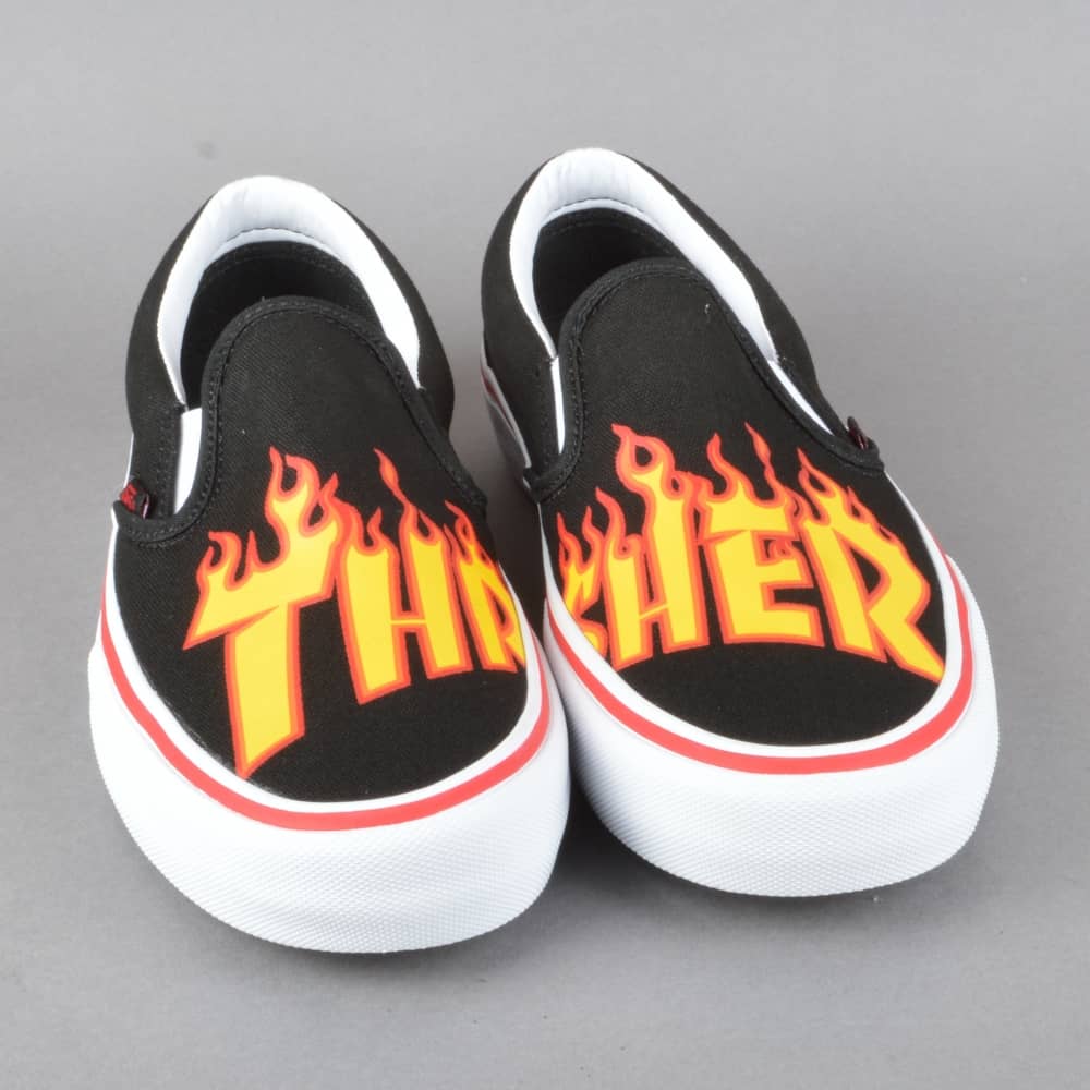 Vans x Thrasher Slip-On Pro Black Skate Shoes