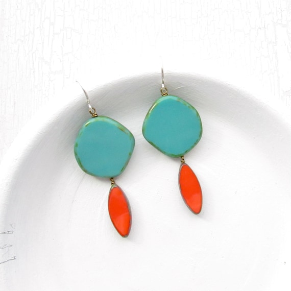 Turquoise Earrings / Handmade / Etsy