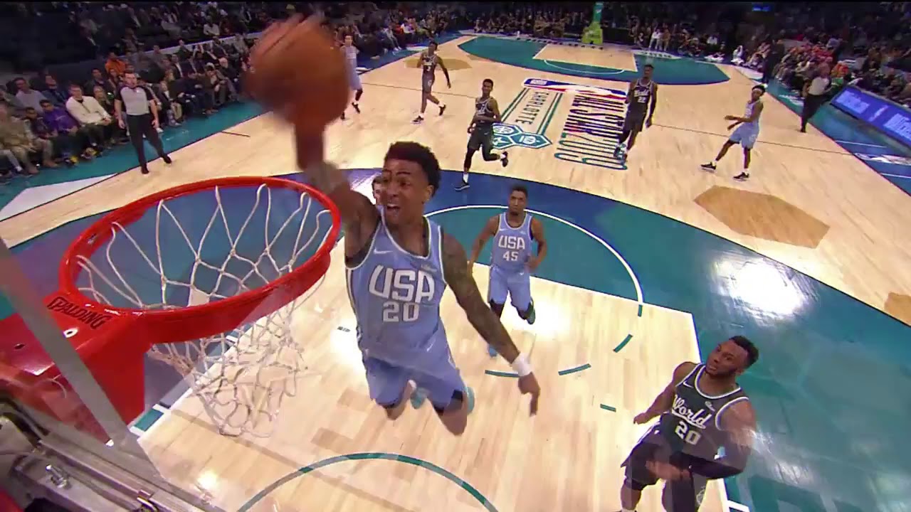 John Collins Throws Down Self Alley-Oop Dunk And 360 Degree Lob In 2019 Rising Stars Challenge