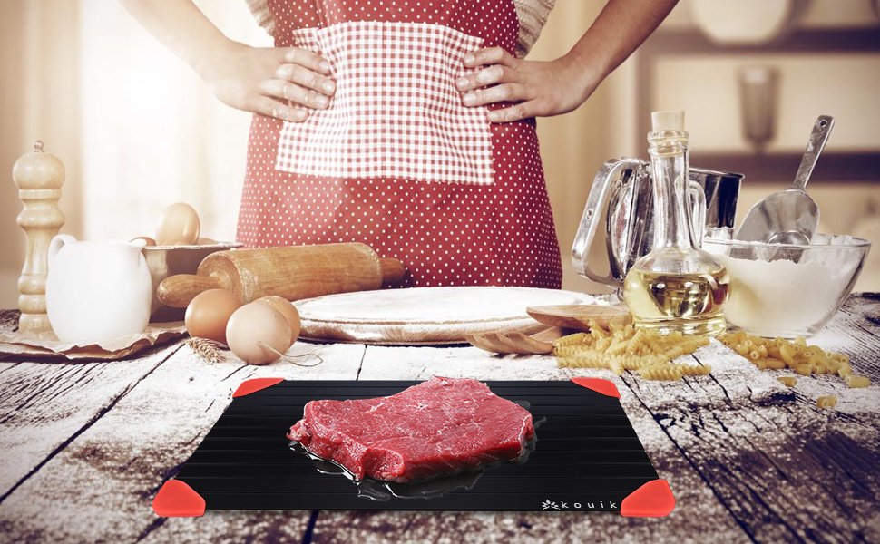 Amazon.com: Kouik Defrosting Tray,Thaw and Defrost Faster,No Electricity,No Chemicals,No Microwave,Safest Quickest Natural Eco Friendly to Defrost Meat Chicken,Steak, Vegetables: Home & Kitchen