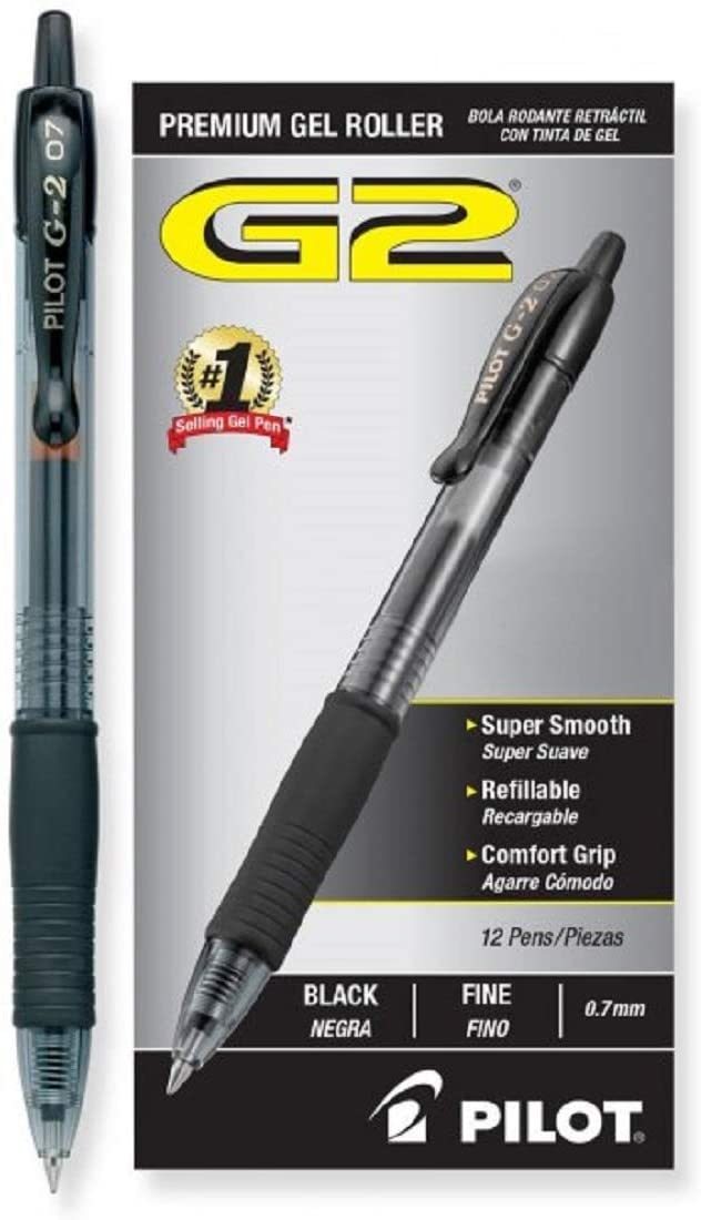 Pilot G2 Premium Roller Gel Pens, Bold Point 1.0 mm, Black - 5 pack