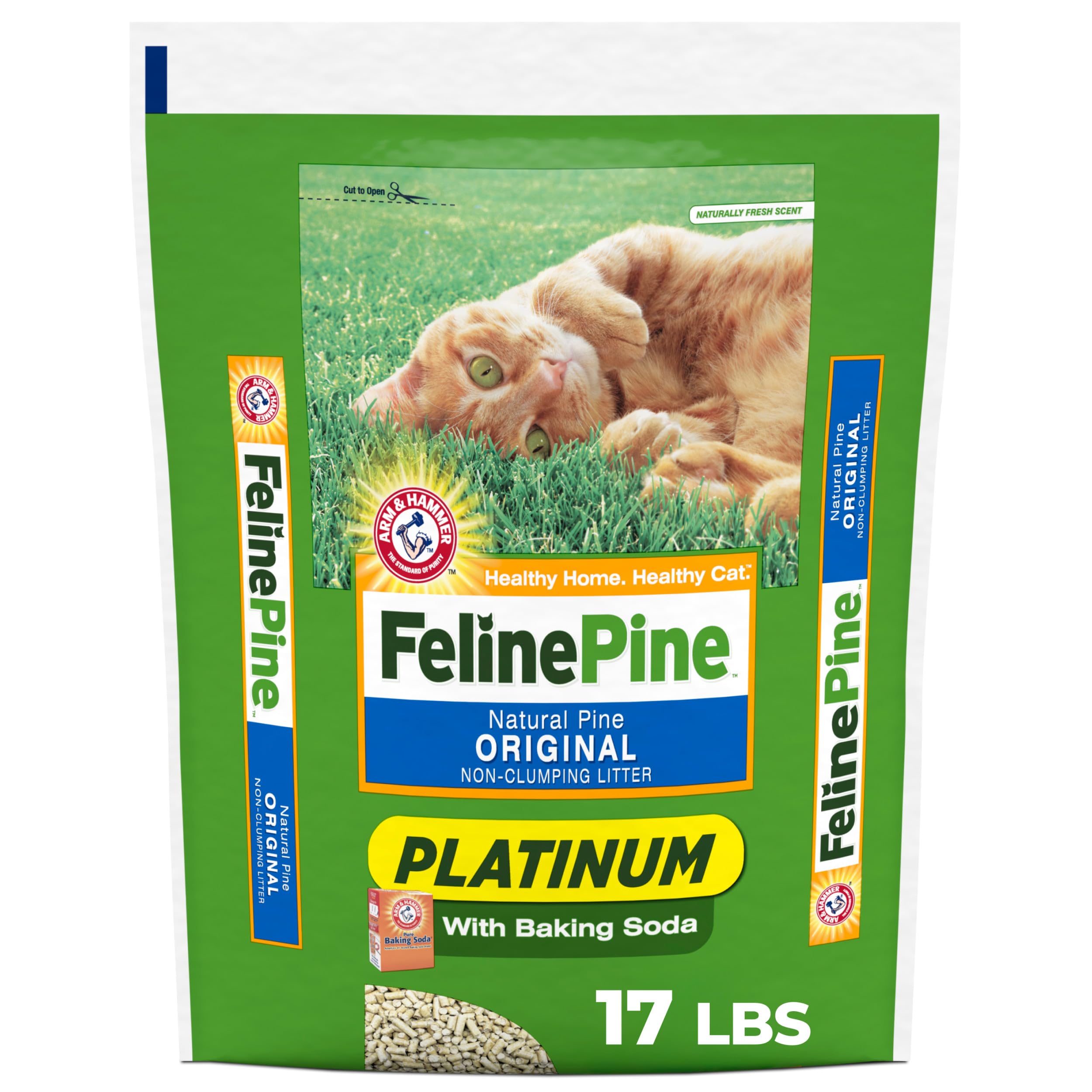 Feline Pine 100% Natural Pine, Odor Control, Non-Clumping Cat Litter - 20lbs