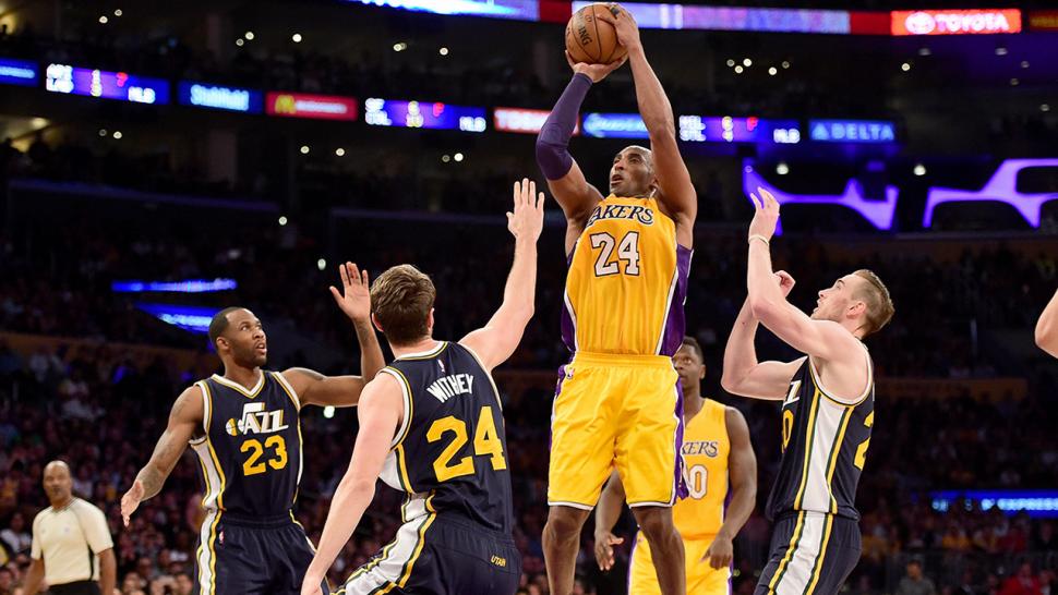 Kobe Bryant Amazing last 3 minutes in his FINAL GAME vs Jazz (2016.04.13)