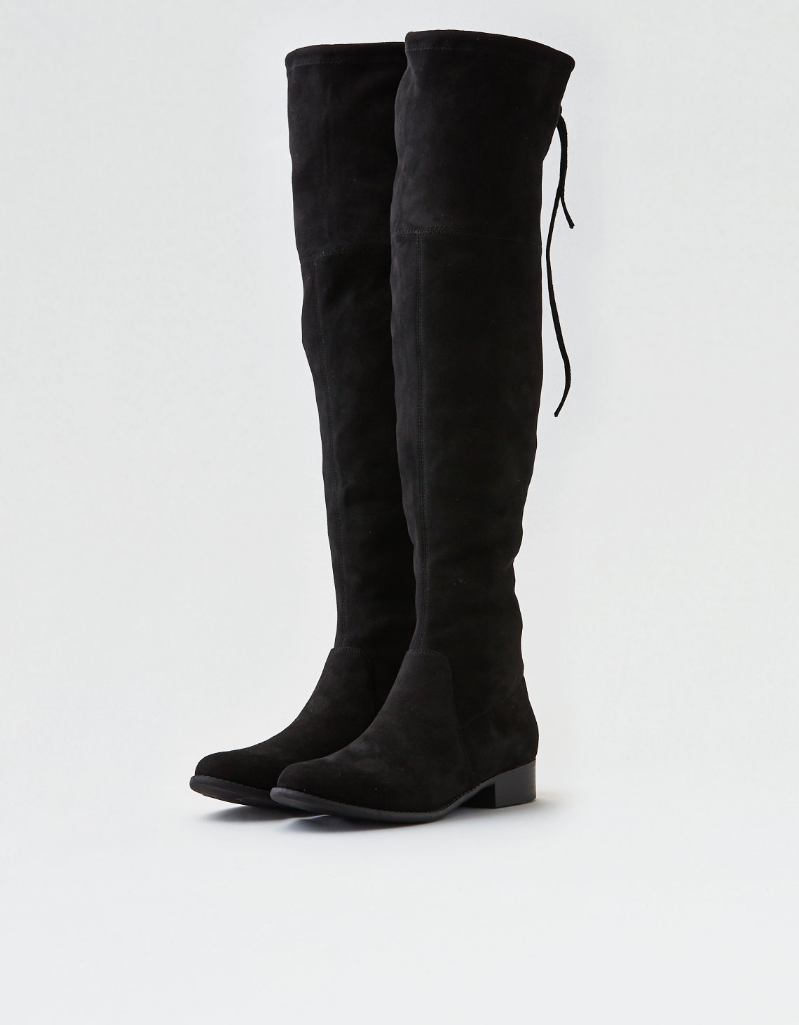 AEO Tie Over-The-Knee Boot, Black