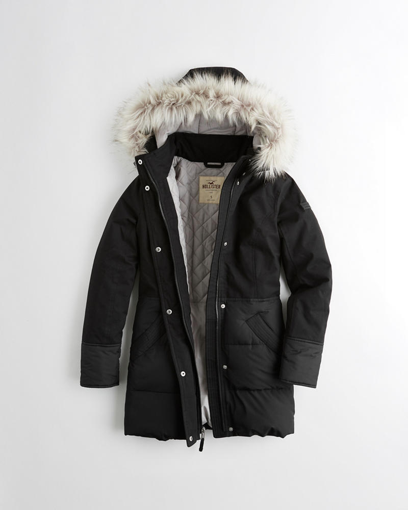 Hollister Girls Nylon Puffer Parka