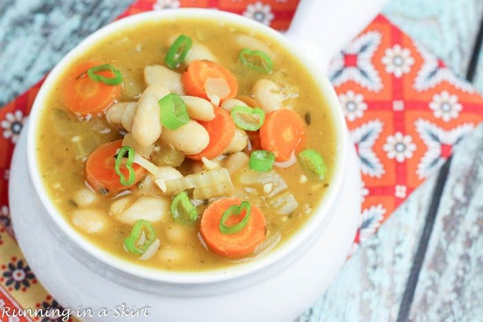 Crock Pot Vegetarian White Bean Soup