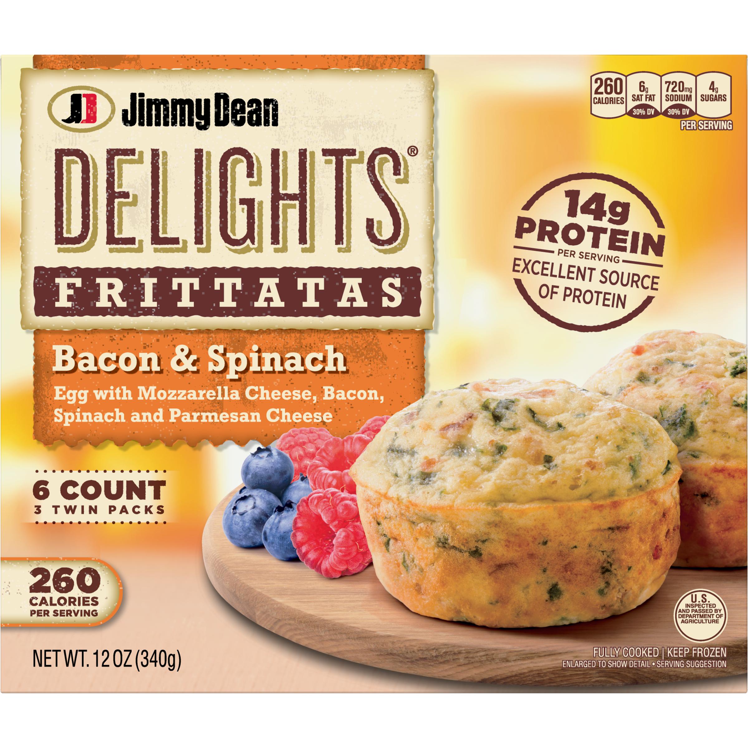 Protein Breakfast Bacon & Spinach Frittatas | Jimmy Dean® Brand
