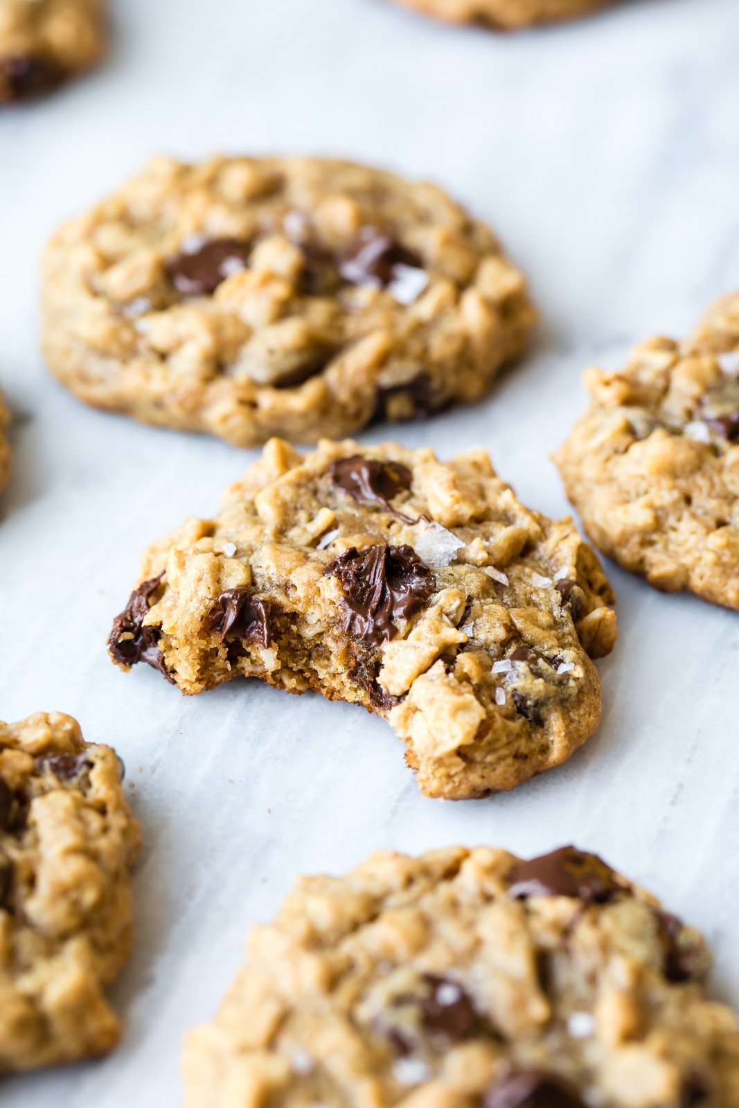 Flourless Peanut Butter Oatmeal Chocolate Chip Cookies | Ambitious Kitchen