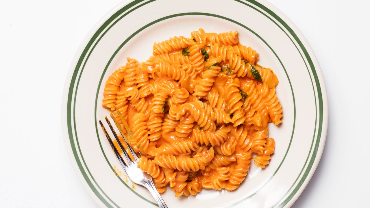 Fusilli alla Vodka with Basil and Parmesan