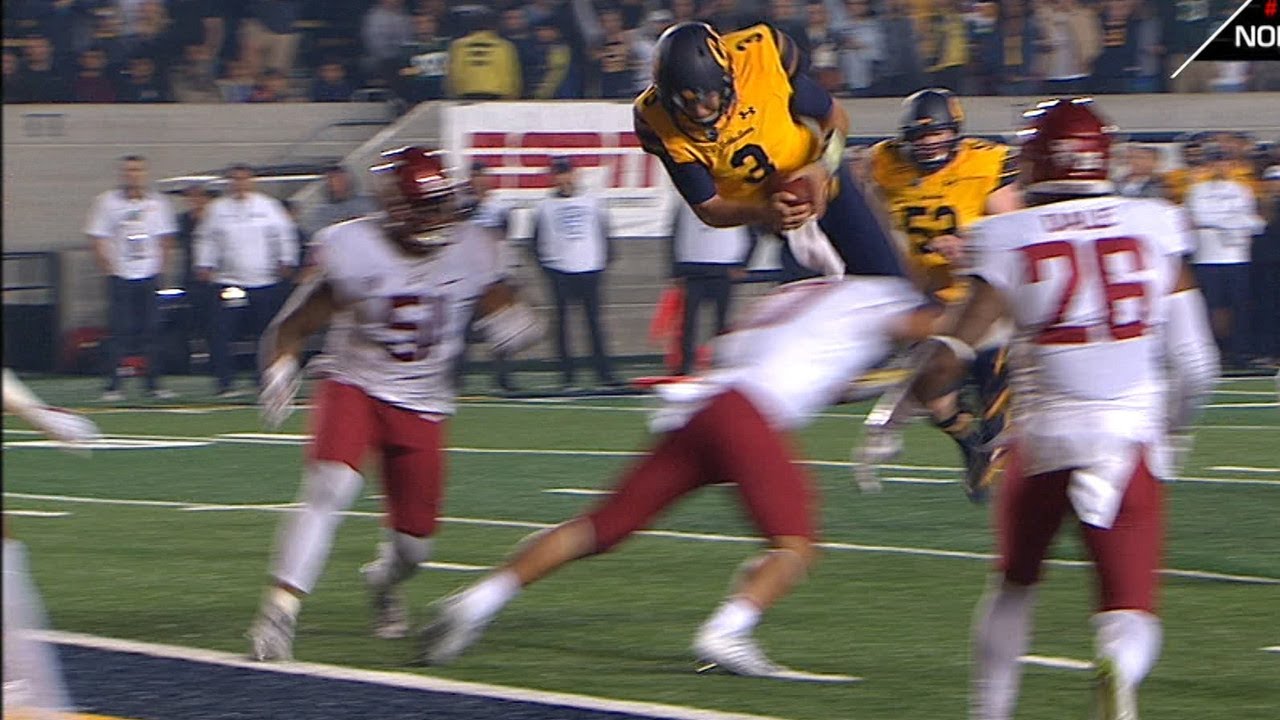 Highlight: Cal football's Ross Bowers scores first career rushing TD with spectacular flip into...