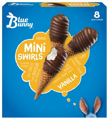 Vanilla Mini Swirls - Ice Cream Cone Snacks - Blue Bunny