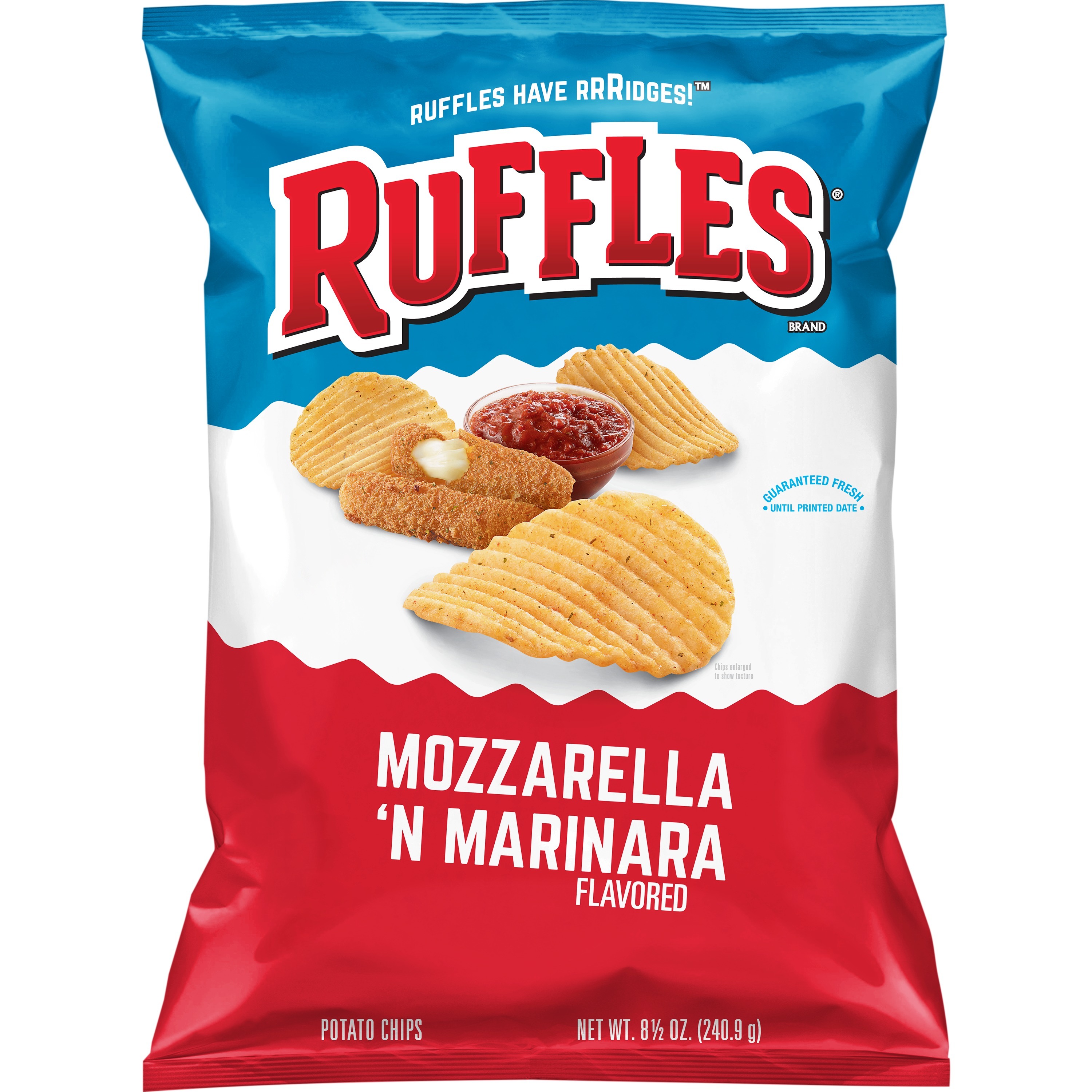 Ruffles Mozzarella & Marinara Flavored Potato Chips, 8.5 Oz ...