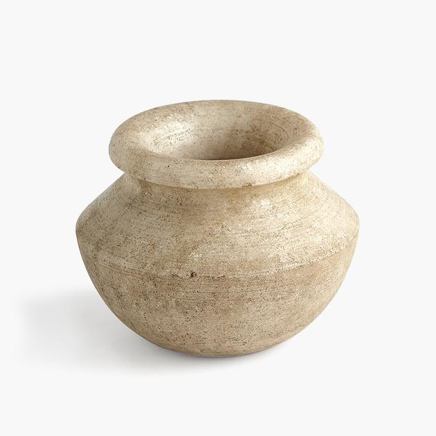Marble Vase - antiqued White