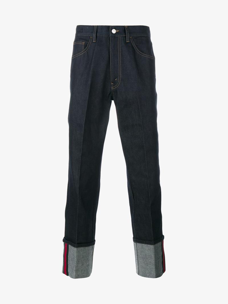 Gucci - Cropped Stretch-Denim Jeans
