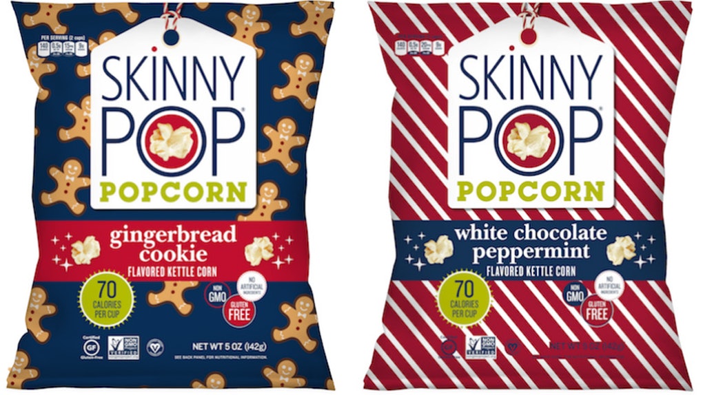 SkinnyPop® | White Chocolate Peppermint Kettle Corn (5.0 oz Bag) | 