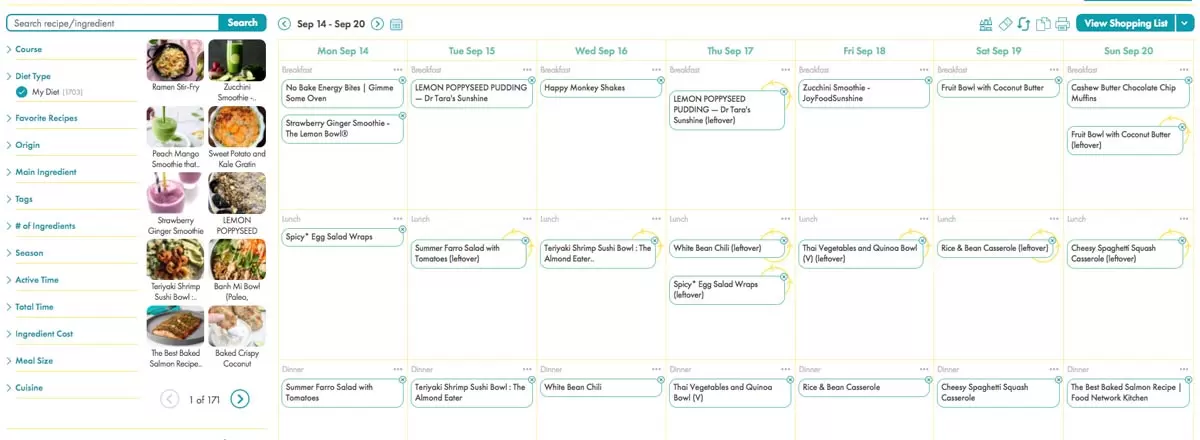 Meal Planning App & Meal Planning Software - Real Plans