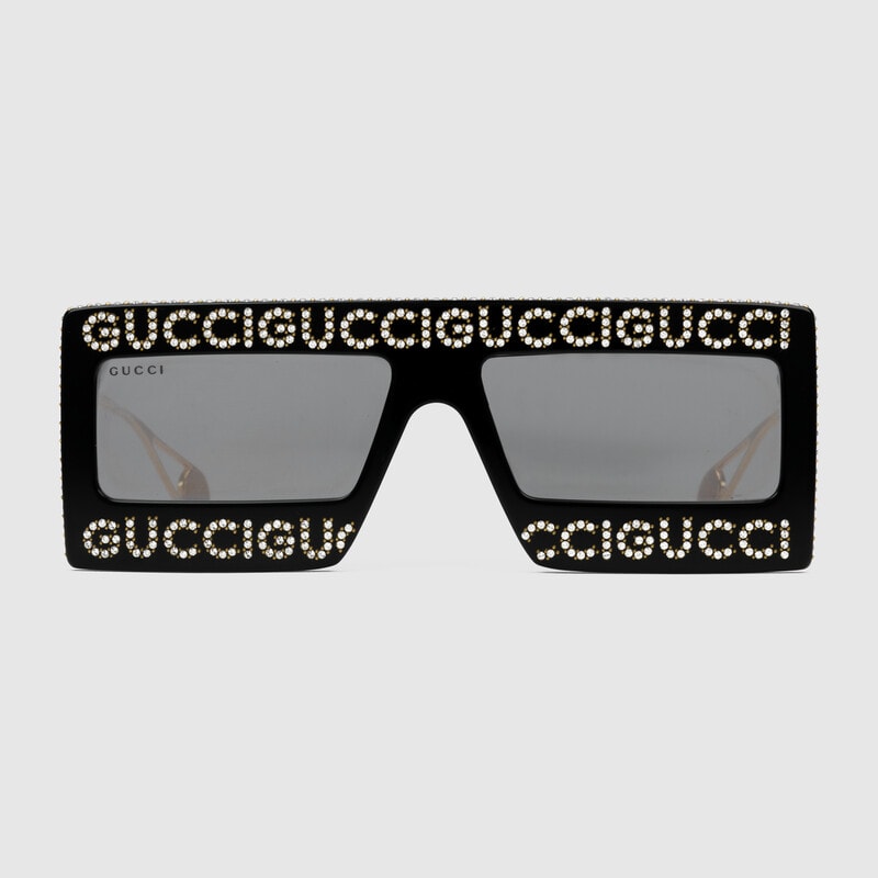 Gucci Mask-frame acetate sunglasses