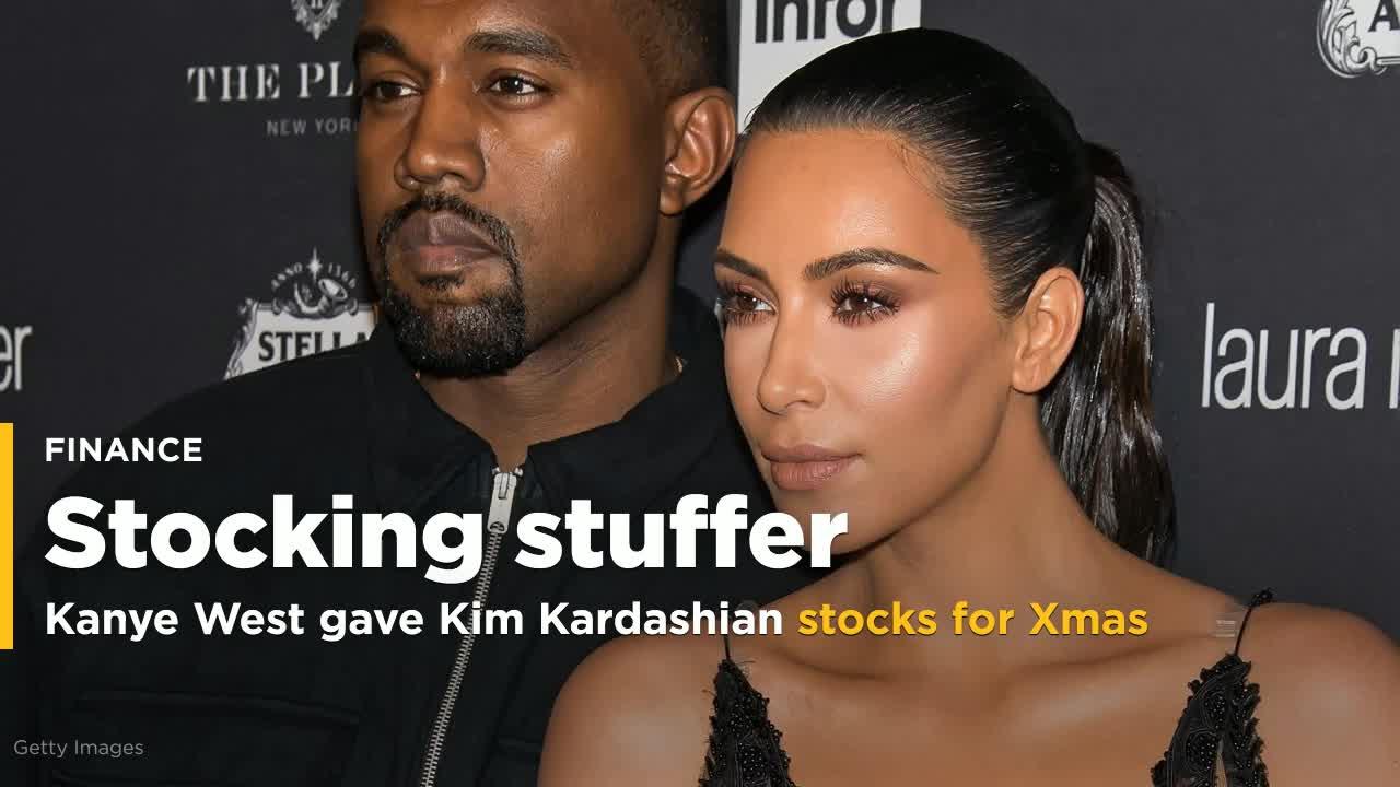 Kanye West gave Kim Kardashian hundreds of thousands of dollars worth of stocks for Christmas