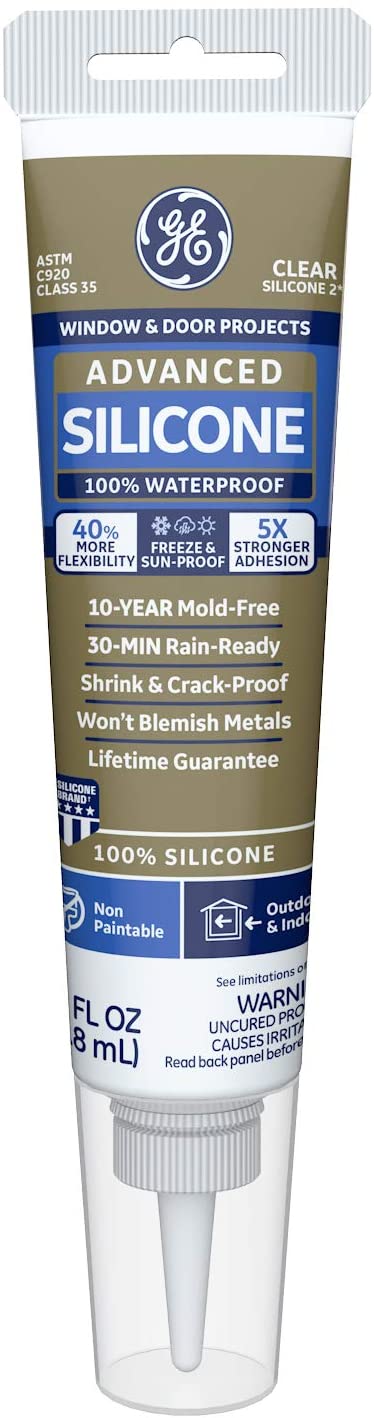 Amazon.com: GE Sealants & Adhesives GE500 Advanced Silicone 2 Window & Door Sealant, 2.8oz, Clear: Home Improvement