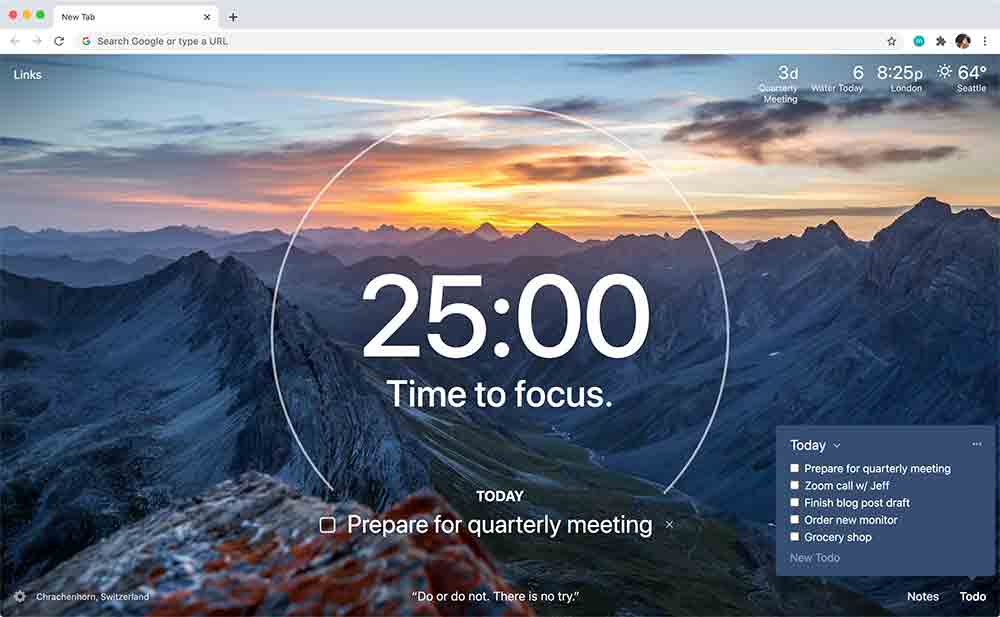 Momentum Dash: Your space for focus