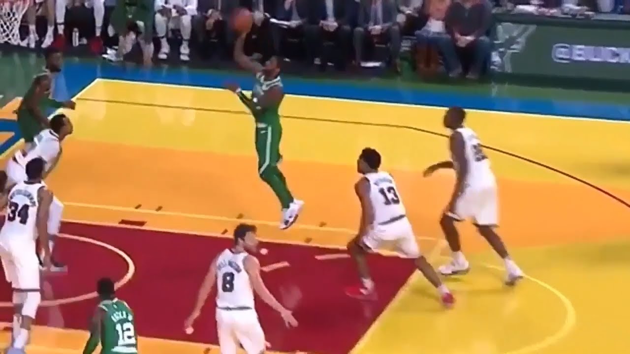 KYRIE IRVING SPINS IT OFF, WHAT A SPIN MOVE, CELTICS VS BUCKS,TODAY!!!
