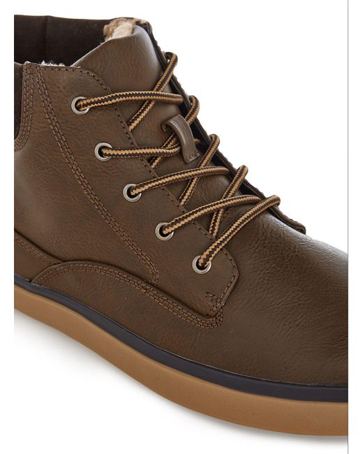 Topman Brown Parker Cuff Boots