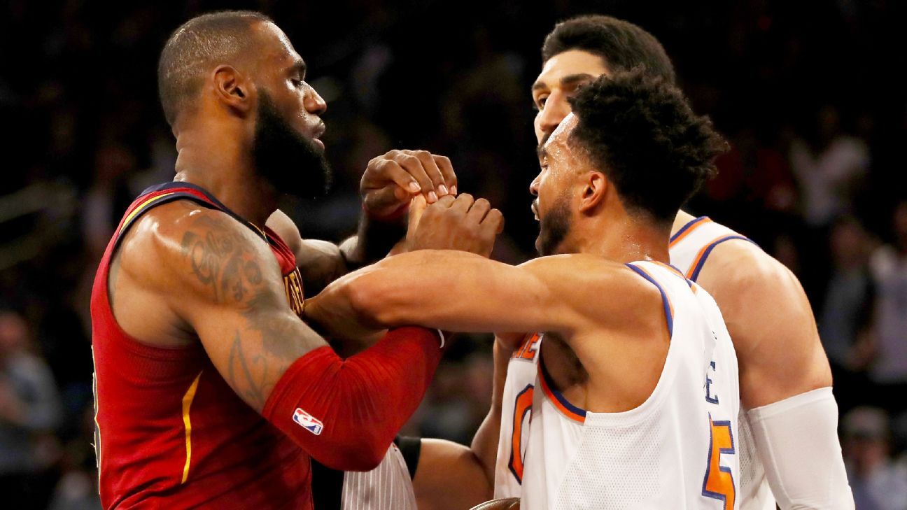 LeBron dons 'all good' hat after Kanter scuffle