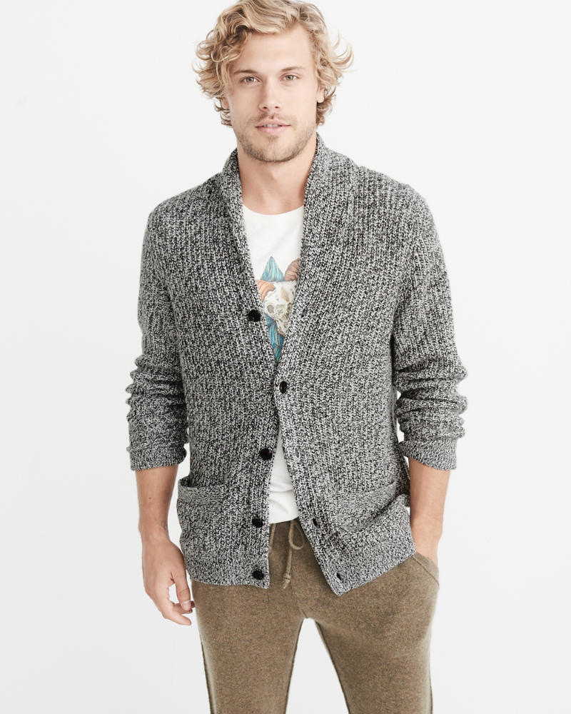 Abercrombie Men's MARL CARDIGAN