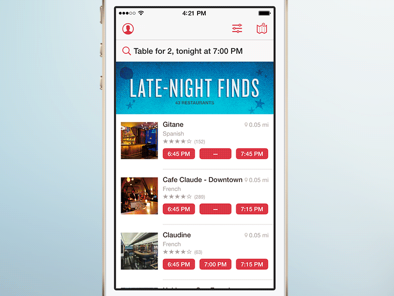 App: Open Table - Find your table for any occasion