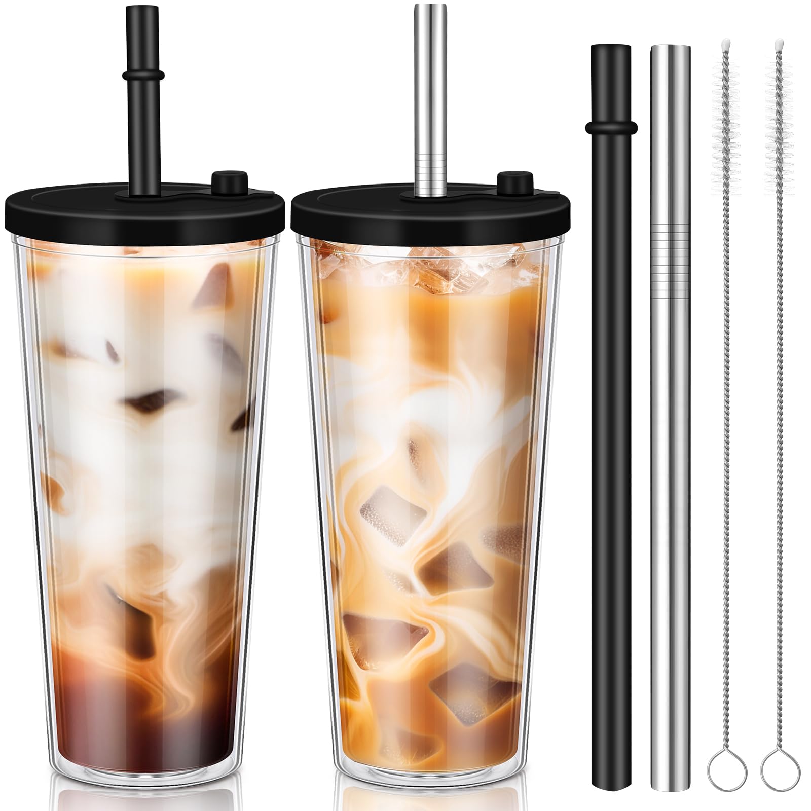 Amazon.com: Simple Modern Insulated Tumbler Cup with Straw Lid and Flip Lid | Reusable Stainless Steel Water Bottle for Cold Brew Tea Iced Coffee Travel Mug | Classic Collection | 24oz| Almond Birch : Everything Else